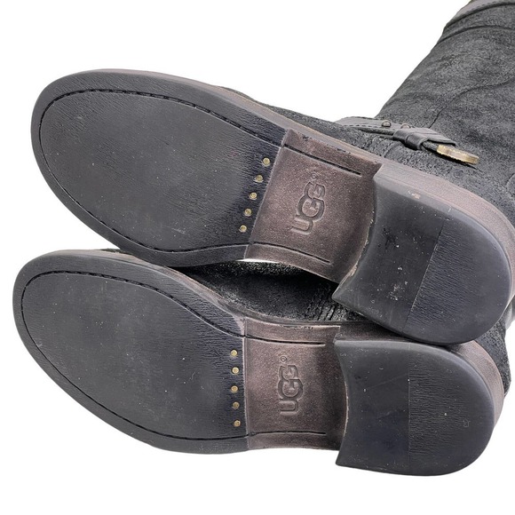 UGG Australia Womens Black Dayle 1007671 Suede Mid Calf Western Boots Size US 6 - Picture 6 of 9